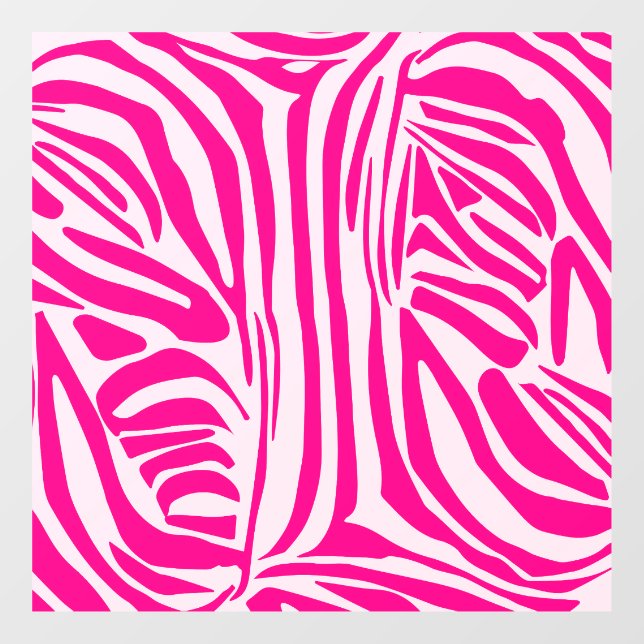 Autocollant Pour Fenêtre Impression zèbre rose (Feuille)