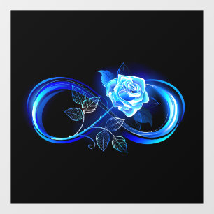 Autocollant Pour Fenêtre Infini lumineux avec rose bleue