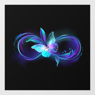 Autocollant Pour Fenêtre Infinité brillante avec papillon magique