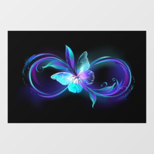 Autocollant Pour Fenêtre Infinité brillante avec papillon magique