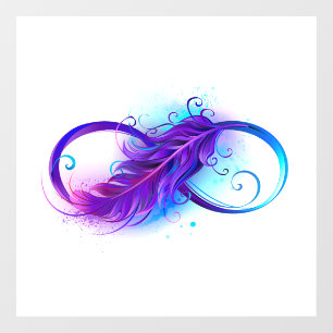 Autocollant Pour Fenêtre Infinity with purple feather