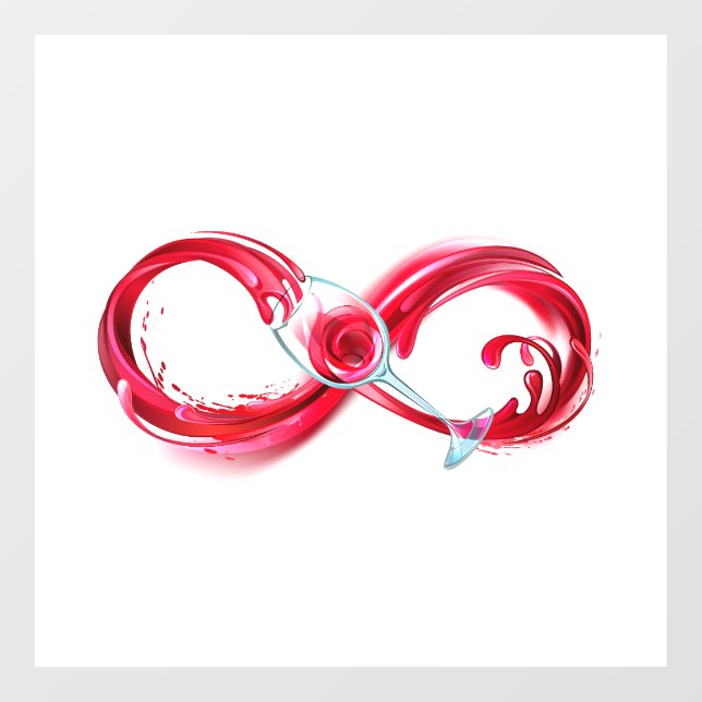 Autocollant Pour Fenêtre Infinity with Red Wine (Feuille)