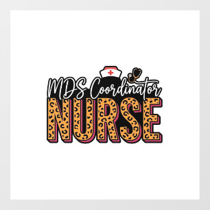 Autocollant Pour Fenêtre Infirmière coordinatrice MDS Design de chemise vin