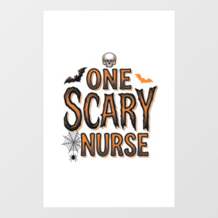 Autocollant Pour Fenêtre Infirmière effrayante Halloween Vintage Gravure T-