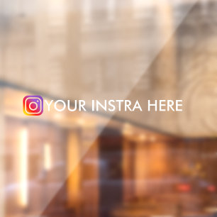 Autocollant Pour Fenêtre Instagram personnalisé Nom d'utilisateur de la fen