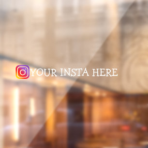 Autocollant Pour Fenêtre Instagram personnalisé Nom d'utilisateur simple fe