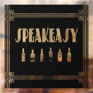 Autocollant Pour Fenêtre Interdiction de l'art déco rugissant des années 20