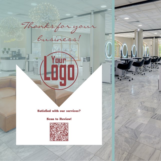 Autocollant Pour Fenêtre Invitation à un client satisfait à donner son avis (Satisfied Customer Review Invitation Window Cling)