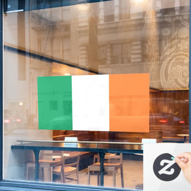 Autocollant Pour Fenêtre Irlande National Flag, standard irlandais, bannièr (Fenêtre de café)