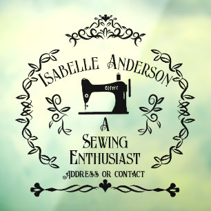 Autocollant Pour Fenêtre J'adore coudre vintage