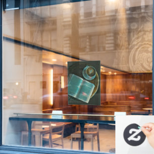 Autocollant Pour Fenêtre J'adore le café et les livres
