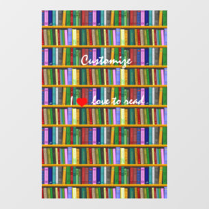 Autocollant Pour Fenêtre J'adore lire Livres Thunder_Cove