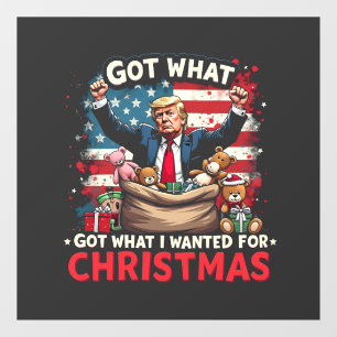 Autocollant Pour Fenêtre J'Ai Ce Que Je Recherché Pour Noël Trump Père Noël