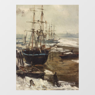 Autocollant Pour Fenêtre James Whistler - La Tamise dans la glace