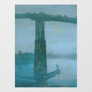 Autocollant Pour Fenêtre James Whistler - Nocturne, Old Battersea Bridge