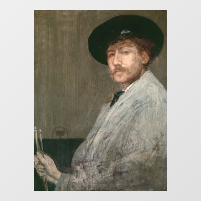 Autocollant Pour Fenêtre James Whistler - Portrait du peintre (Feuille)