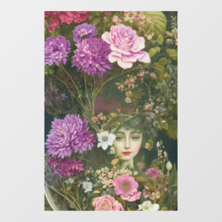 Autocollant Pour Fenêtre Jardin enchanté Vintage Botanique Fée Fenêtre Cl