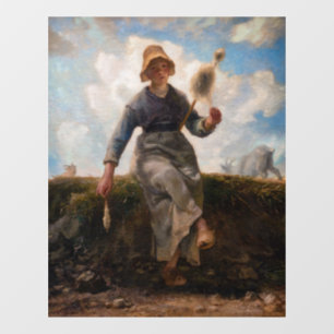 Autocollant Pour Fenêtre Jean-Francois Millet - La fillette