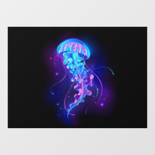 Autocollant Pour Fenêtre Jellyfish éclatante couleur