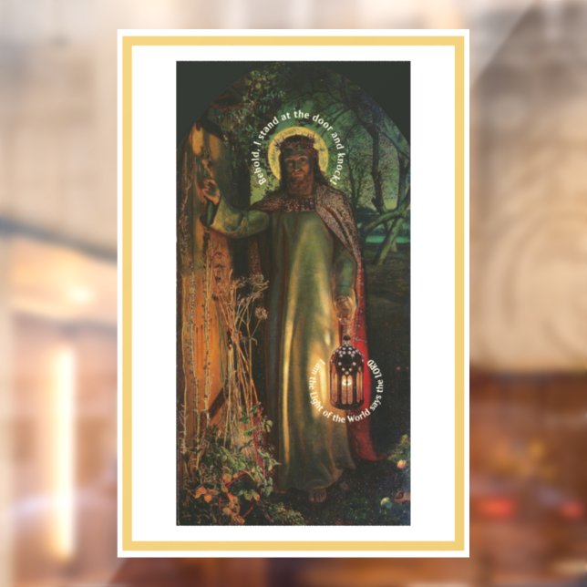 Autocollant Pour Fenêtre Jésus Lumière du monde (Feuille 2)