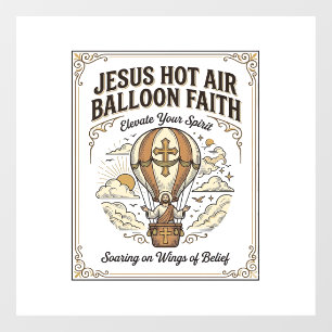 Autocollant Pour Fenêtre Jésus Montgolfière Foi Jésus Montgolfière