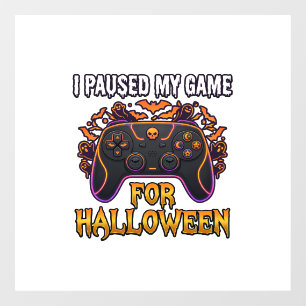 Autocollant Pour Fenêtre Jeu en pause Halloween Manette Chauves-souris Fant