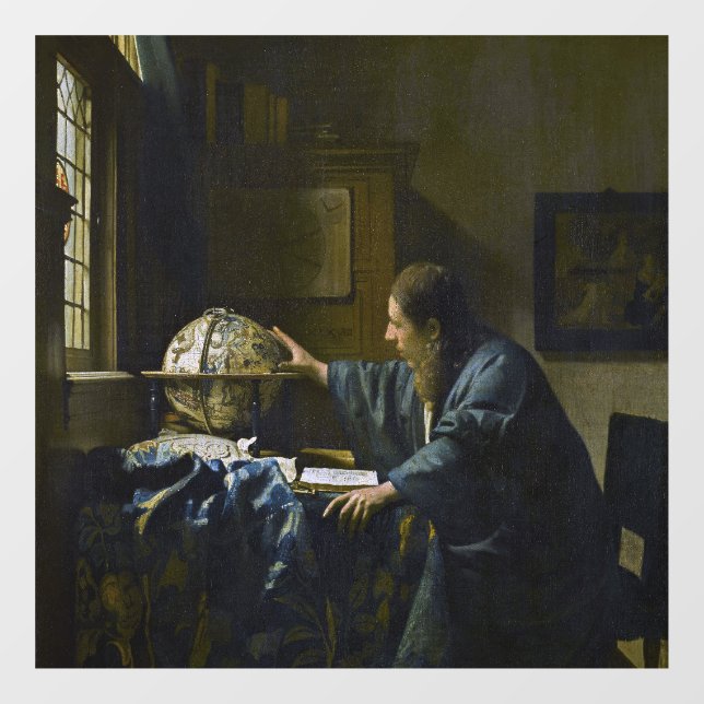 Autocollant Pour Fenêtre Johannes Vermeer - L'astronome (Feuille)