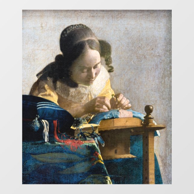 Autocollant Pour Fenêtre Johannes Vermeer - Le Lacemaker (Feuille)