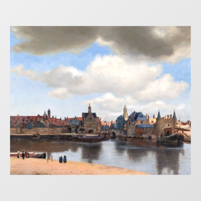 Autocollant Pour Fenêtre Johannes Vermeer - Vue de Delft (Feuille)