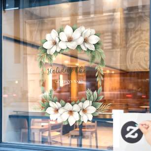 Autocollant Pour Fenêtre Joie Élégante Florale des Fêtes des Entreprises