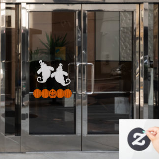 Autocollant Pour Fenêtre Joli Halloween Et Citrouille