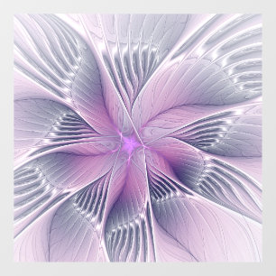 Autocollant Pour Fenêtre Joli rose Fleur Moderne Abstrait Fractal Art