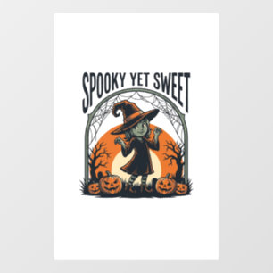 Autocollant Pour Fenêtre Joli T-shirt vintage de sorcière d'Halloween effra