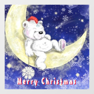 Autocollant Pour Fenêtre Jolie fenêtre de l'ours de Noël