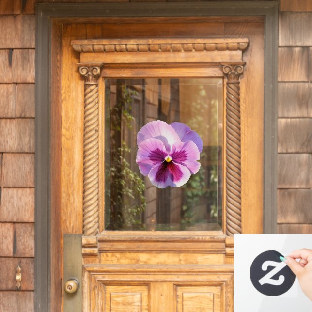 Autocollant Pour Fenêtre Jolie Fleur Pansy Violet (Porte d'accueil)