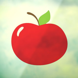 Autocollant Pour Fenêtre Jolie pomme de votre oeil amusant dessin animé