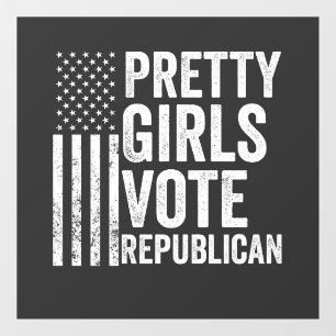 Autocollant Pour Fenêtre Jolies filles pour l'élection républicaine 2024