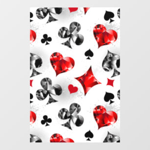 Autocollant Pour Fenêtre Joueur de poker Joueur de cartes de jouer costumes