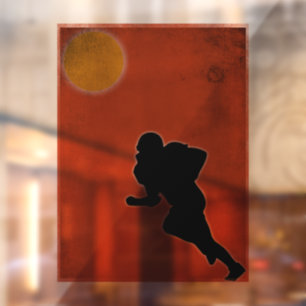 Autocollant Pour Fenêtre Joueur vintage Américain De Football Cadeau Pour F