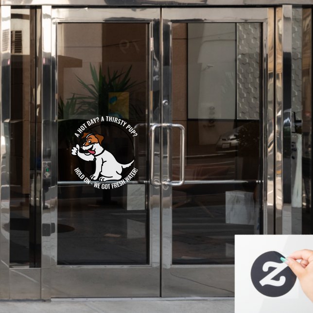 Autocollant Pour Fenêtre Jour chaud gentil et convivial Signe de fenêtre d' (Porte de bureau)