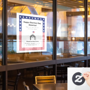 Autocollant Pour Fenêtre Jour de l'élection aux États-Unis Décoration de