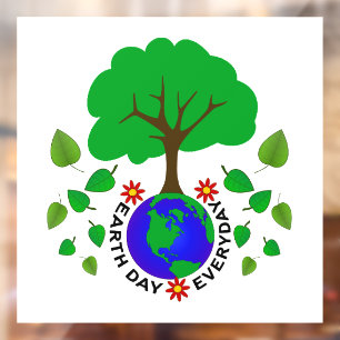 Autocollant Pour Fenêtre jour des terres tous les jours 