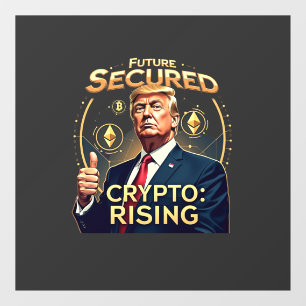 Autocollant Pour Fenêtre Jour d'investiture de Trump Crypto en hausse Aveni