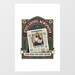 Autocollant Pour Fenêtre Journal de l'Évangile de Jésus Journal chrétien F