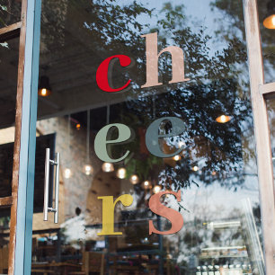 Autocollant Pour Fenêtre Jours colorés moderne Clouage de fenêtre