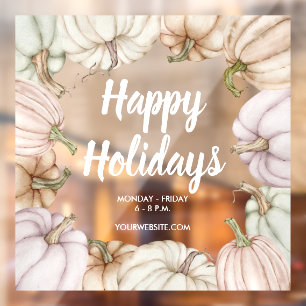 Autocollant Pour Fenêtre Joyeuses fêtes Citrouilles d'automne