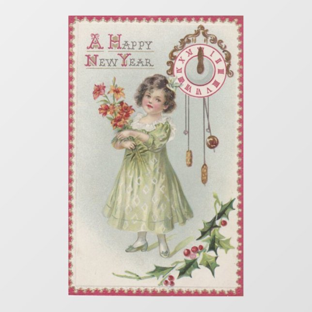 Autocollant Pour Fenêtre Joyeux cling de fenêtre du Nouvel An (Feuille)