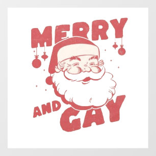 Autocollant Pour Fenêtre Joyeux et gai Noël Funny Christmas LGBTQ Fierté