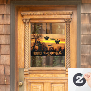 Autocollant Pour Fenêtre Joyeux Halloween Fantômes effrayants