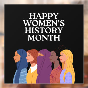 Autocollant Pour Fenêtre Joyeux Mois de l'histoire des femmes